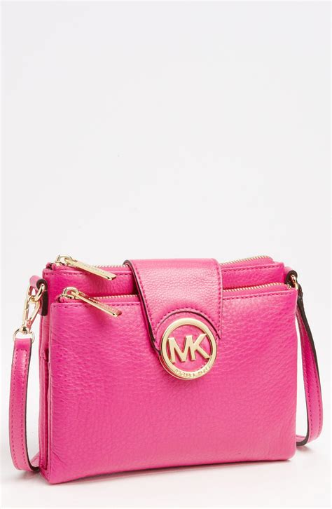 crossbody pink michael kors purse|Michael Kors pink studded purse.